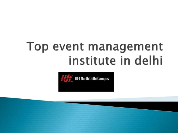 Top event management institute in delhi