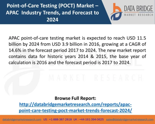 APAC Point-of-Care Testing (POCT) Market
