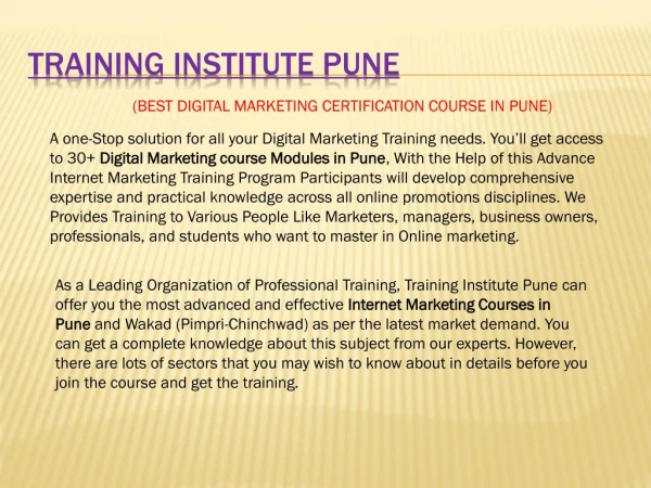Best digital marketing classes in pune.