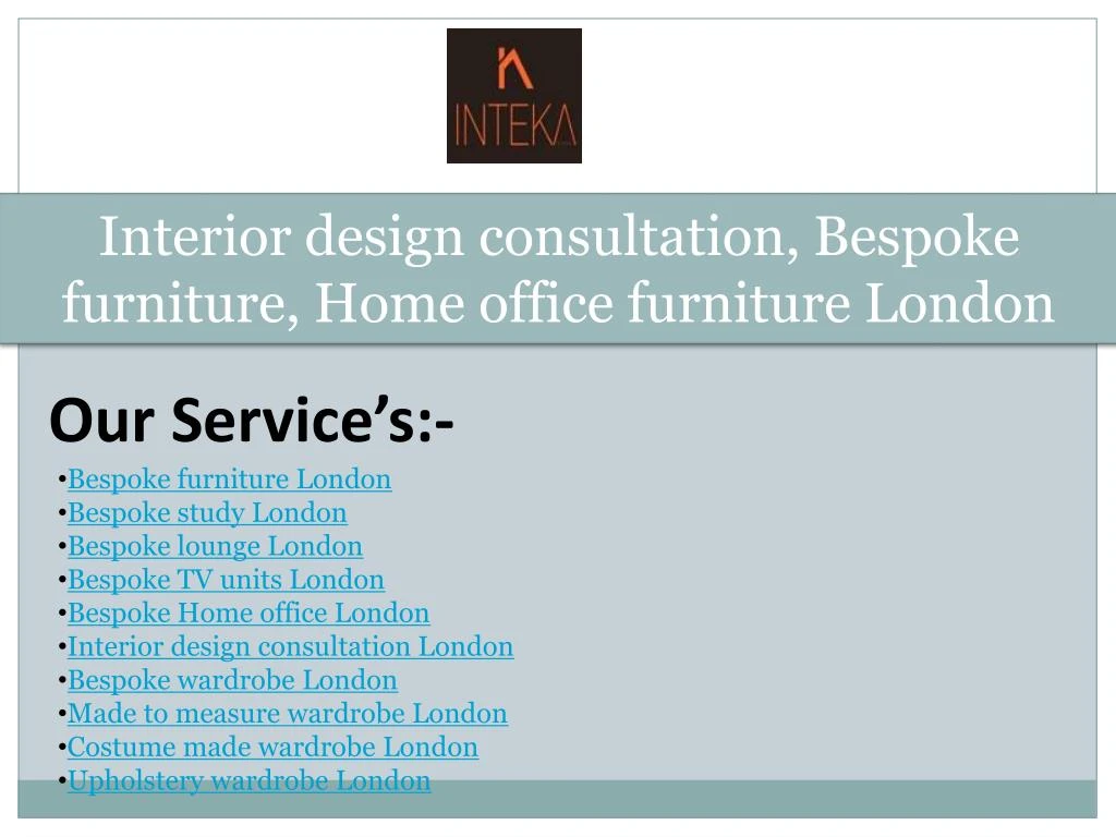 interior design consultation bespoke furniture