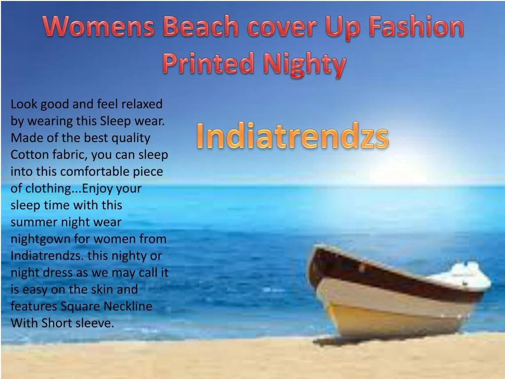 womens beach cover up fashion printed nighty