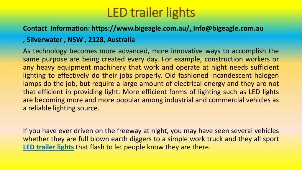 led trailer lights