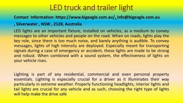 LED Light Buyer's Guide For Your Vehicle