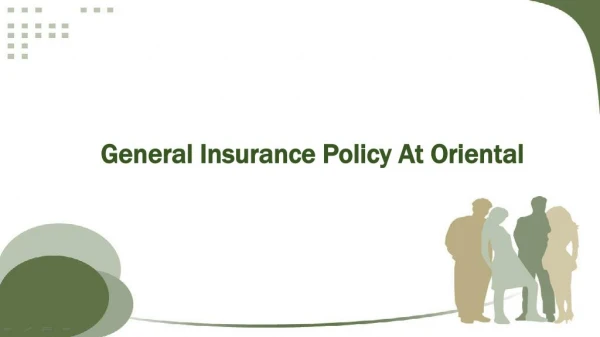 General Insurance Policy At Oriental