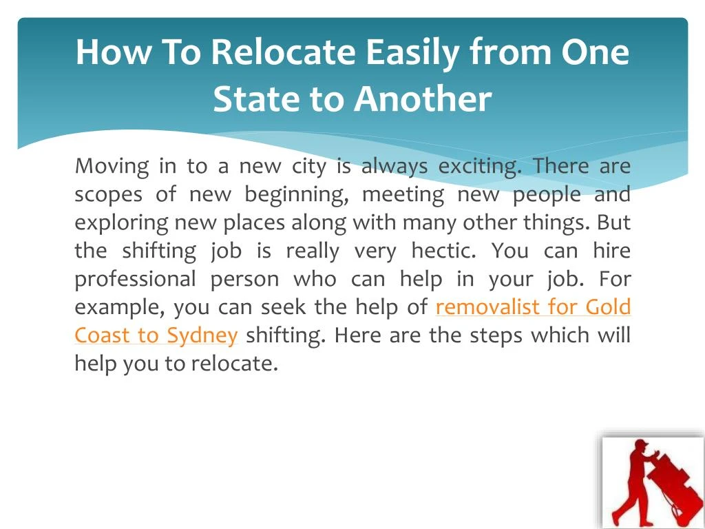 how to relocate easily from one state to another