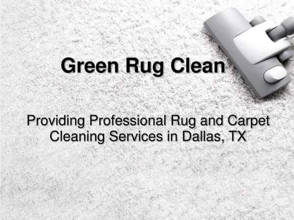 Professional Rug Cleaning Services