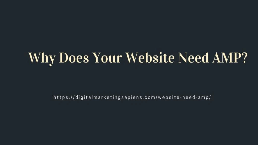 why does your website need amp