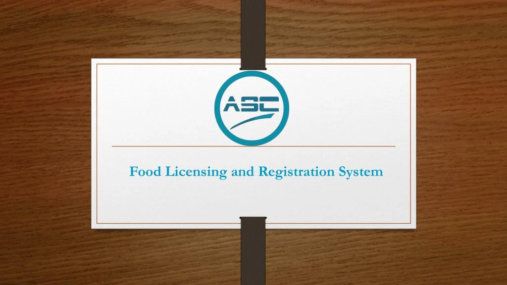 food licensing and registration system