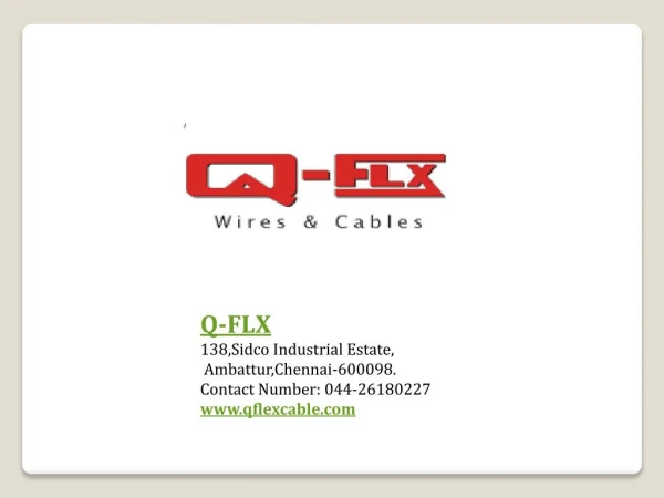 Electrical Control Panel Wiring - Qflx Cable