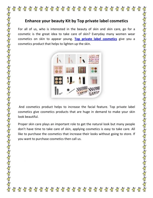 Enhance your beauty Kit by Top private label cosmetics