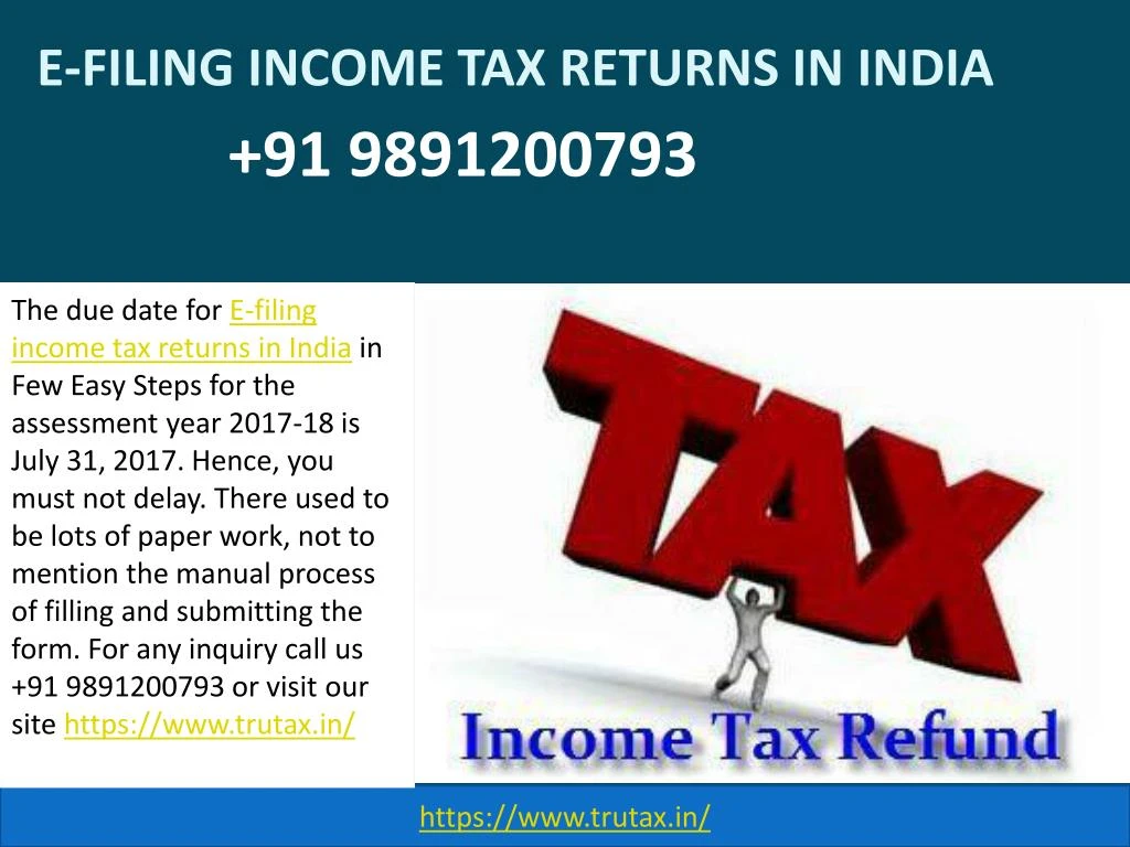 e filing income tax returns in india