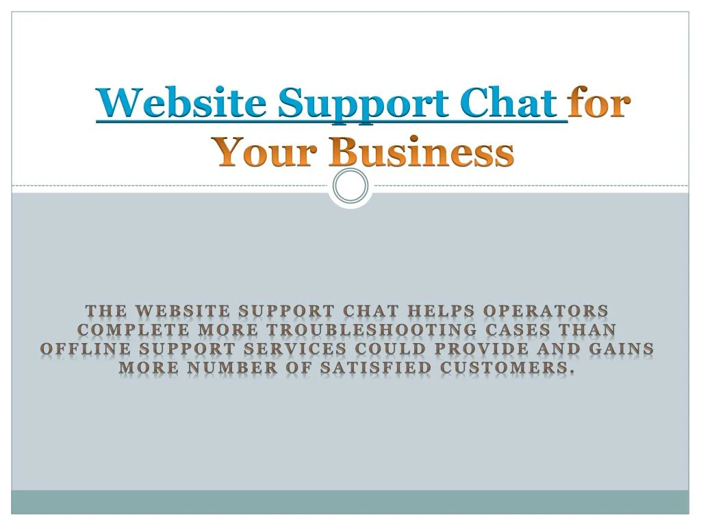 website support chat for your business