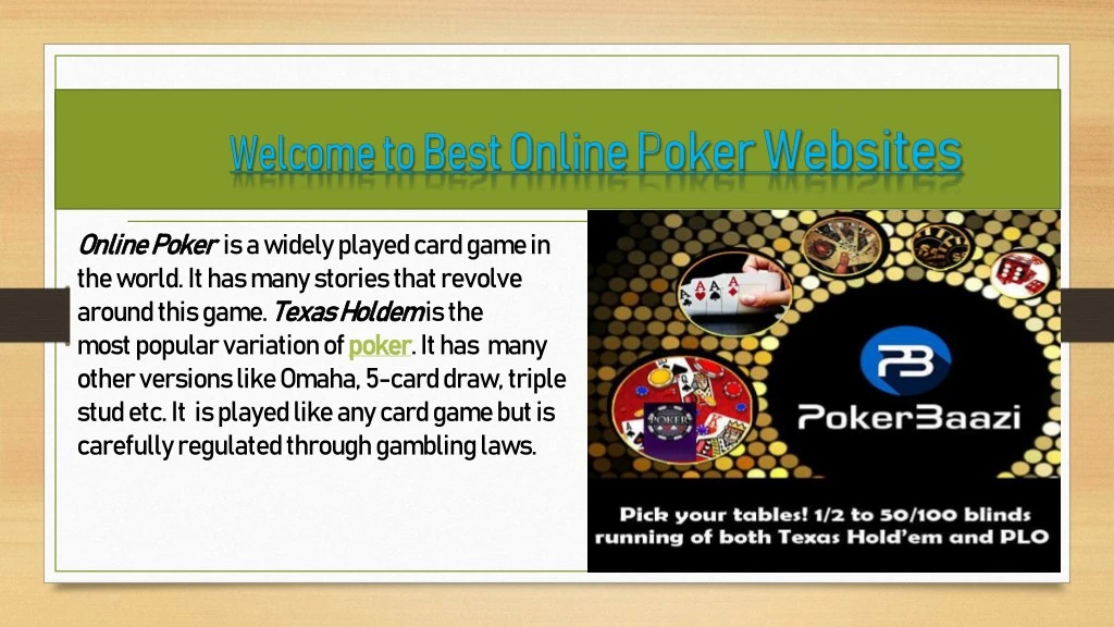 online poker online poker is a widely played card