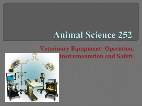 Animal Science 252