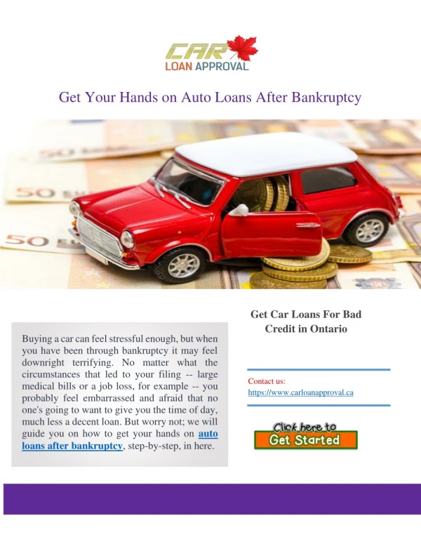 Get Quick Pre Approval For Car Loan Canada