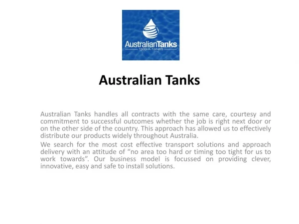 Concrete Water Tanks - Australian Tanks