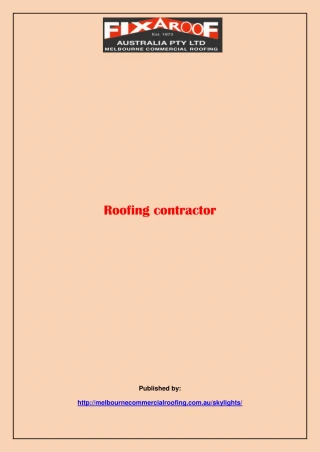 Roofing contractor