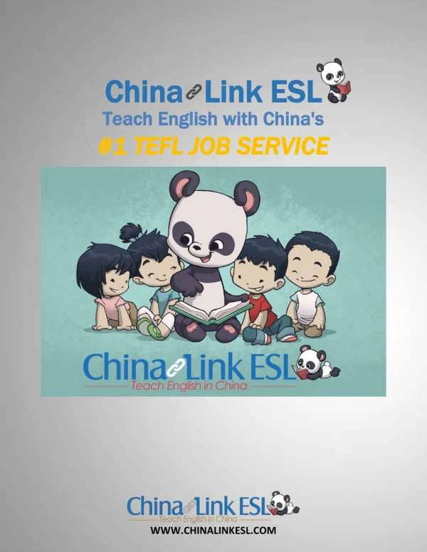 Leading TEFL Job Service China Link ESL Recruiting Teachers To Teach English In China's At Record Pace.