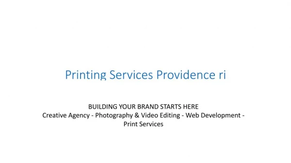 Printing Services Providence ri