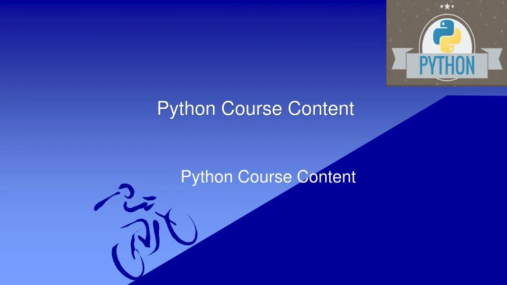 python course content