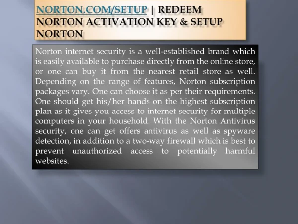 Norton.com/setup-How to install norton..