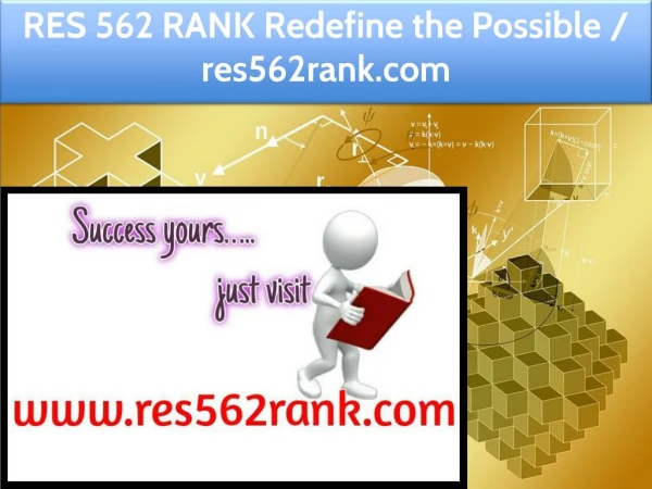 RES 562 RANK Redefine the Possible / res562rank.com