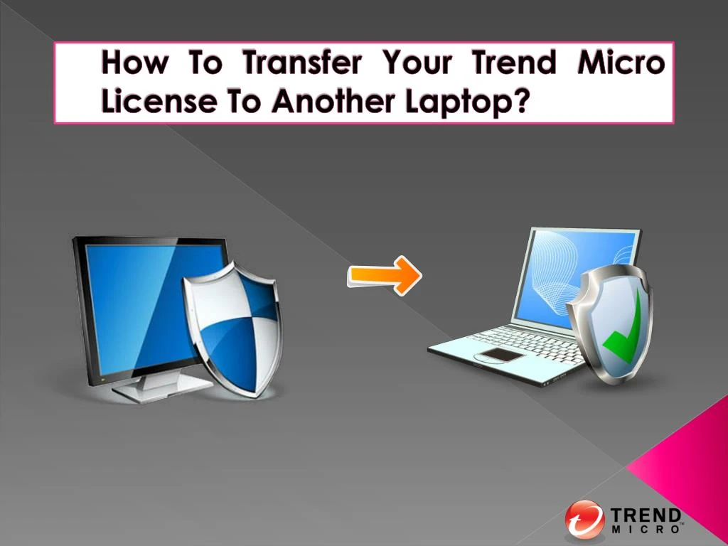 how to transfer your trend micro license to another laptop