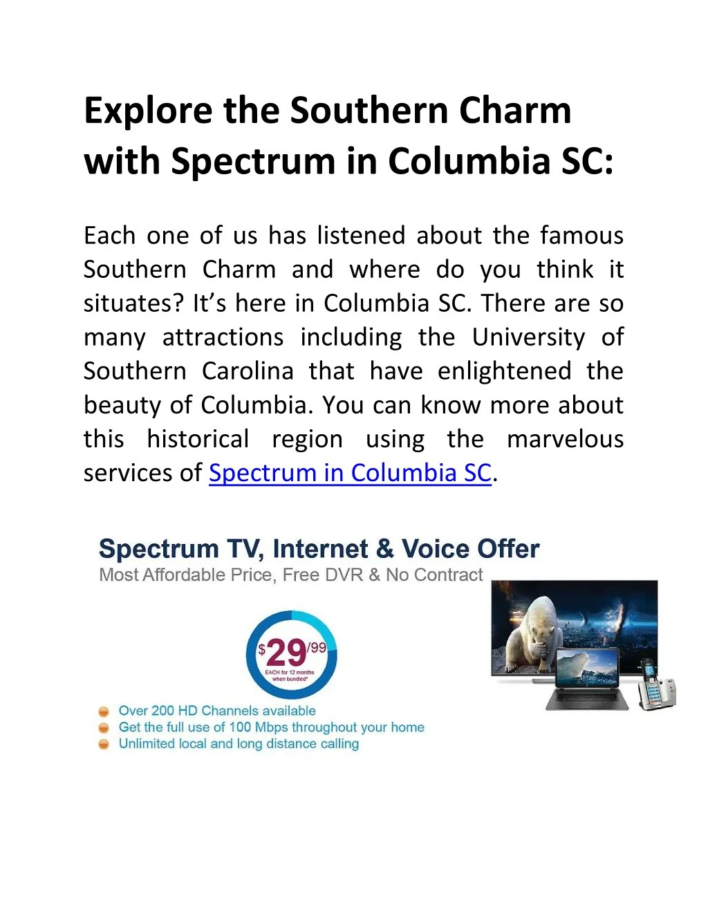explore the southern charm with spectrum