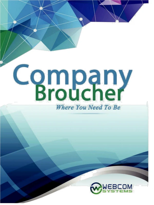 Webcom Systems- Company Broucher