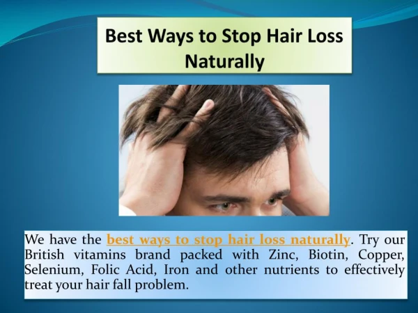 Best Ways to Stop Hair Loss Naturally
