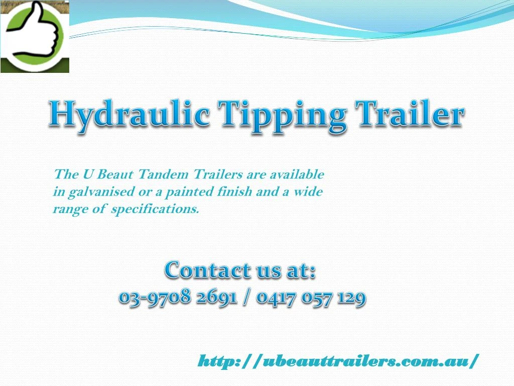 hydraulic tipping t railer