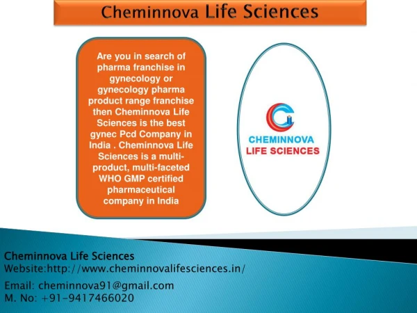 Cheminnova Life Sciences - Gynecology Pcd Pharma Company in India