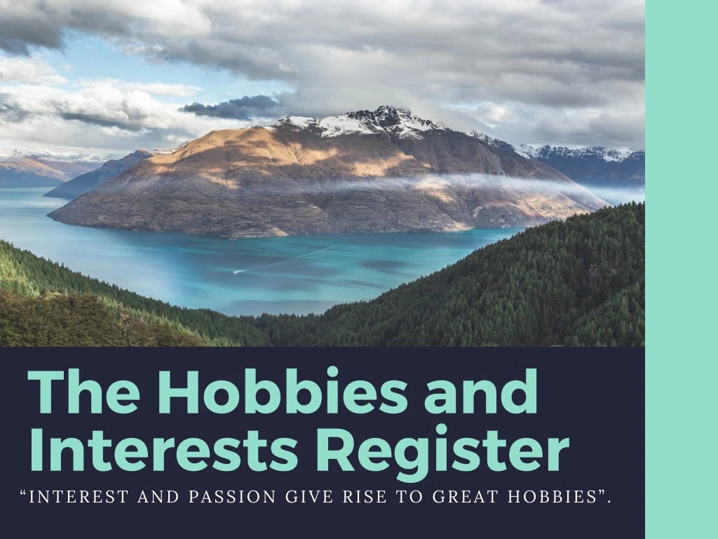 the hobbies and interests register interest