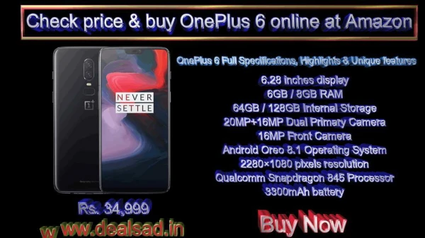 Why you should buy a Oneplus 6 Smartphone Online
