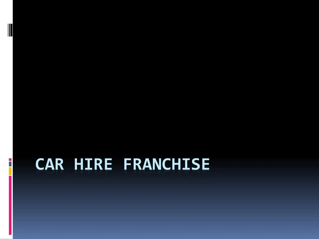 car hire franchise