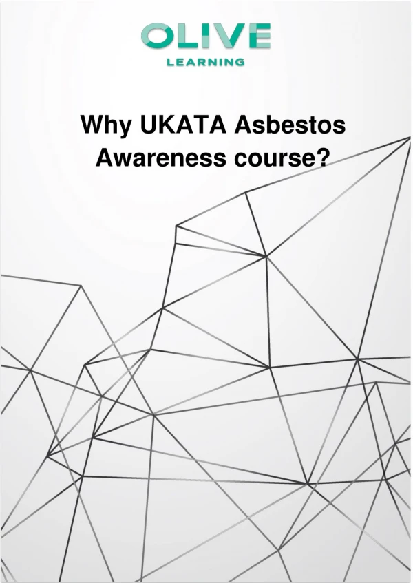 Why UKATA Asbestos Awareness course?