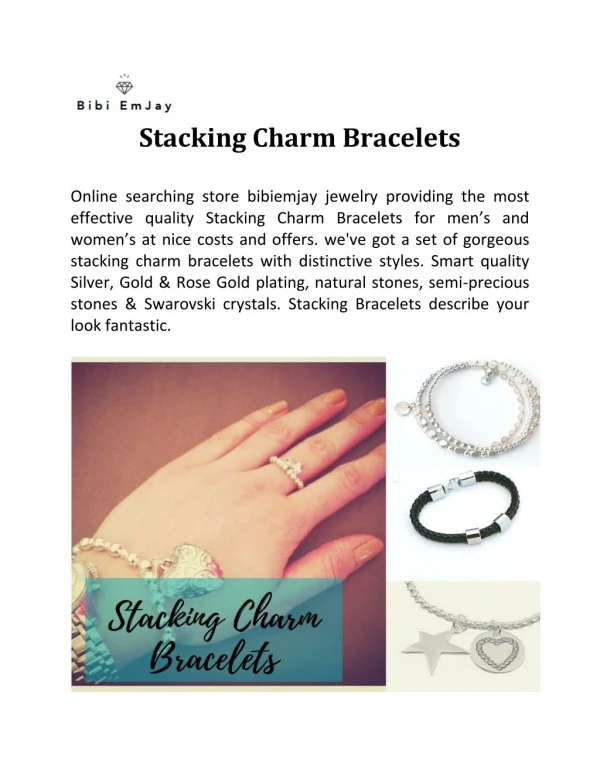 Stacking charm bracelets online