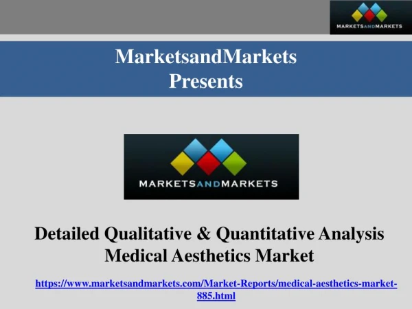 Detailed Qualitative & Quantitative Analysis Medical Aesthetics Market