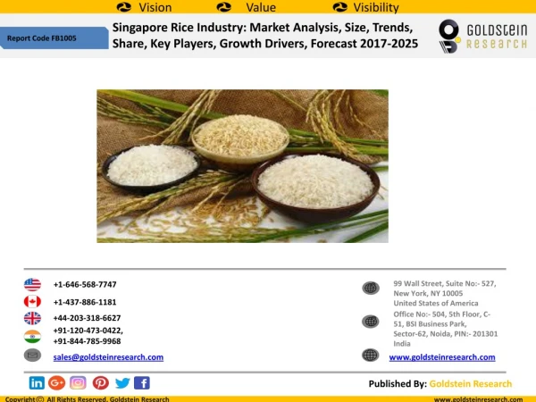Rice Industry in Singapore: Market Size, Share, Trends 2017-2025