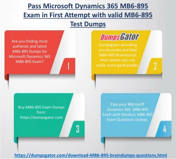 What is the best way to pass Microsoft Dynamics 365 MB6-895 Exam?