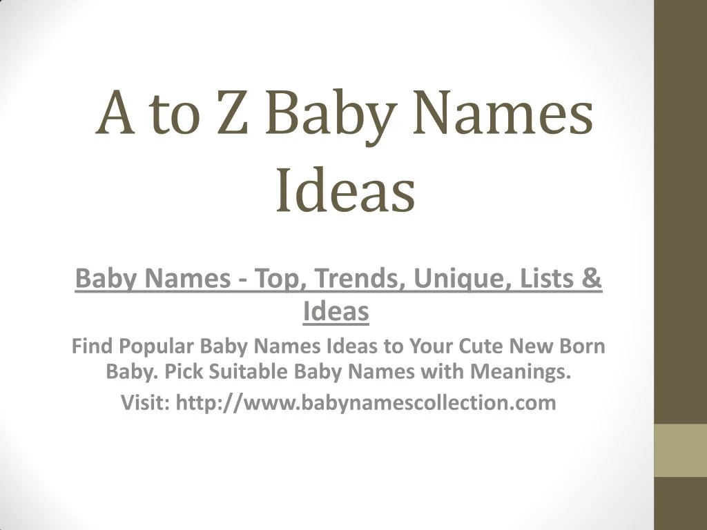 a to z baby names ideas