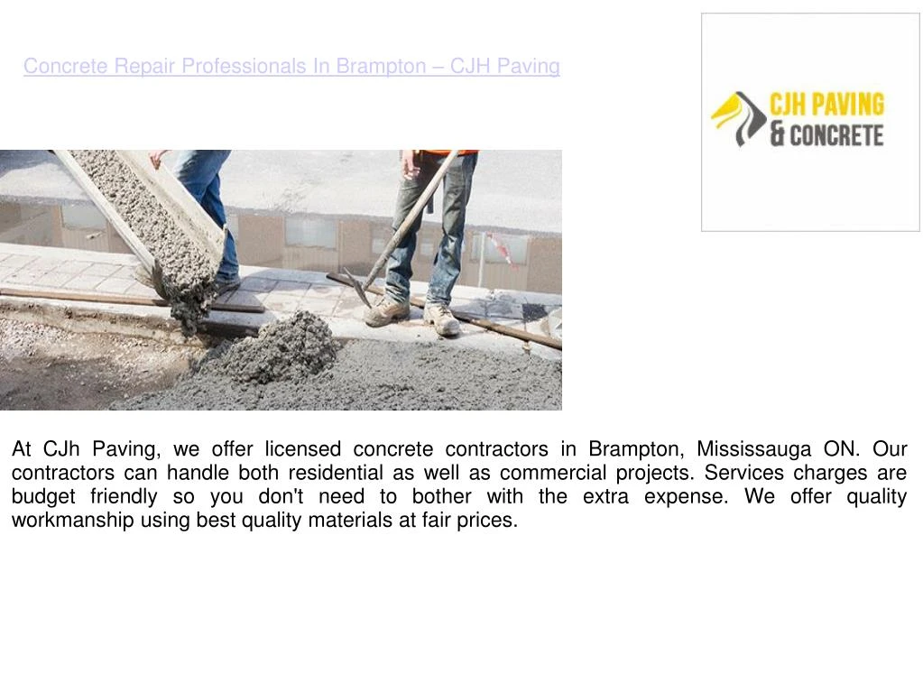 concrete repair professionals in brampton