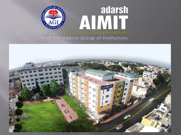 Adarsh Aimit: Bangalore University MBA