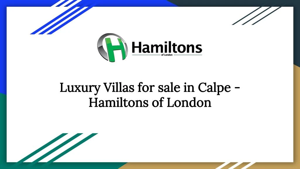 luxury villas for sale in calpe hamiltons of london