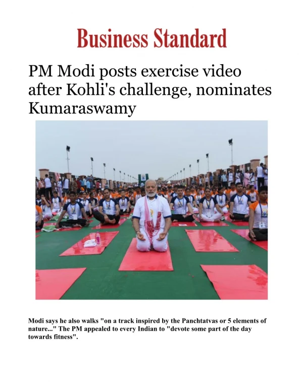 PM Modi completes Virat Kohli's fitness challenge: Watch Modi's fitness video 