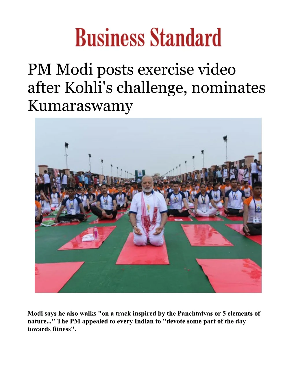 pm modi posts exercise video after kohli
