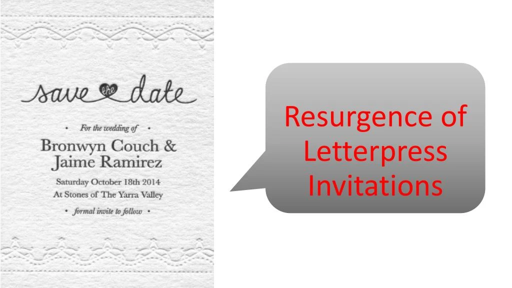 resurgence of letterpress invitations