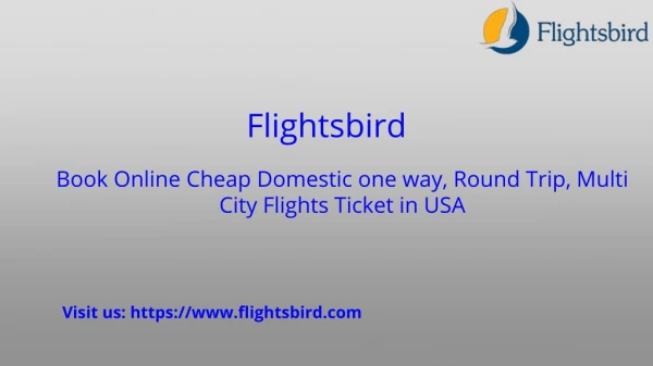 Flightsbird - Online Cheap Flight Booking and Hotels Packages