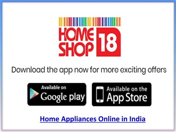 Home Appliances Store: Buy Home Appliances Online in India