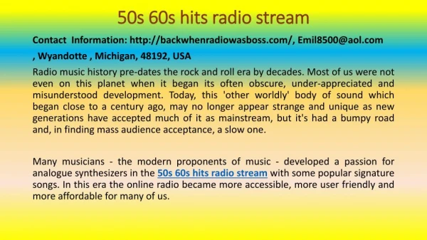 Online Radio Stream As Today's Best Modern Way To Enjoy Music